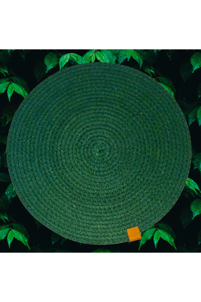 BUTSHIRT Wicker Jute Placemat Set of 6 American Service'Green' Knitted under Plate Christmas Decoration