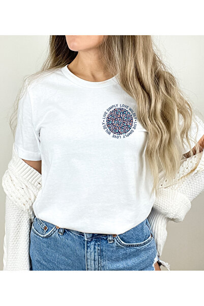 DD Secret Tricou dama oversize din bumbac 100% cu imprimeu SIMPLY LOVE