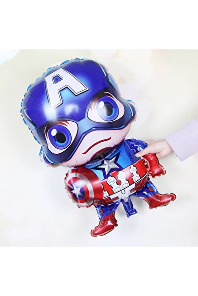 Parti Station Avengers Captain America Concept 3 Years Old Navy Blue Number Balloon Set Captain America Birthday Set