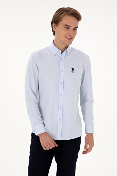U.S. Polo Assn. Men's Long Sleeve Slim Fit Woven Shirt Casual and Stylish Combination Suitable