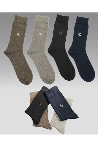 ragi store 4-Piece Lambswool Men's Toe Stitch-Free Socks