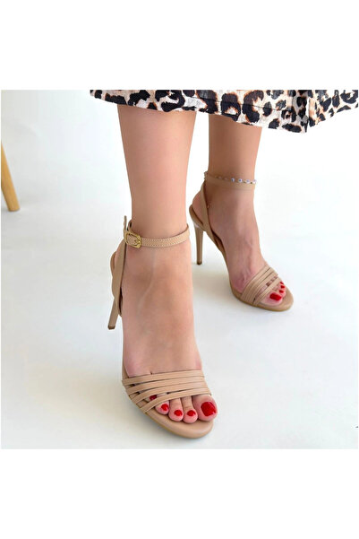 ALFA AKSESUAR 03 Coze nude high heeled shoes