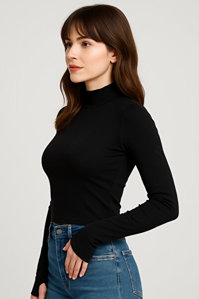 M&N Women's Long Sleeve Half Fishing Lycra Combed Cotton Bodysuit