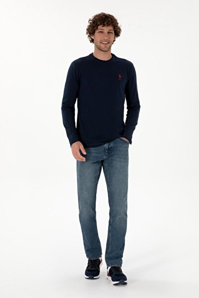 U.S. Polo Assn. Ανδρικό μακρυμάνικο μπλουζάκι βασικό στυλ, άνετο και καθημερινό, συνδυάζεται με τα συνδυαστικά στυλ