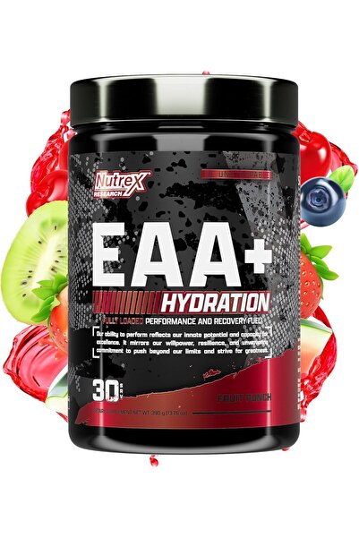 Nutrex Research مسحوق ترطيب EAA + - فاكهة بنكهة (390 جم) - بروتين إكسبريس