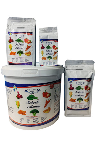 BEAUTİFULFOOOD SEBZELİ Kuş Maması 5 KG(KOVA) Beautiful Food Kuş Maması