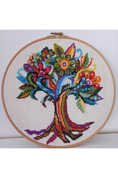 fagena Kaneviçe İşlemeli Ağaç Tablo