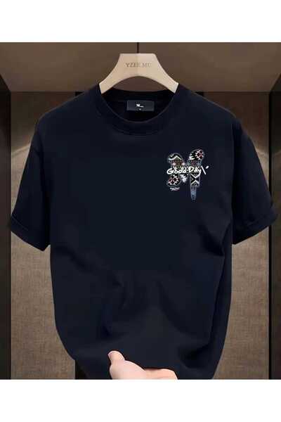 ORVIO Group Ethnic Patterned'H' Letter Printed T-Shirt