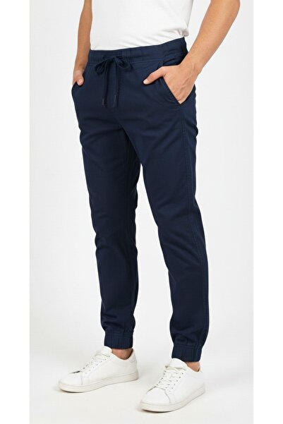 STITCH by MH Men's Solid Cotton 4 pocket Joggers- Navy