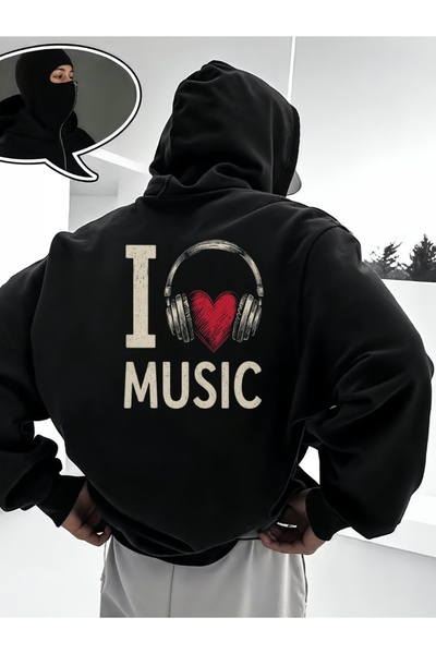 ship master سويت شيرت يونيسكس بقناع النينجا 3 Thread O قصة فضفاضة K بغطاء رأس...