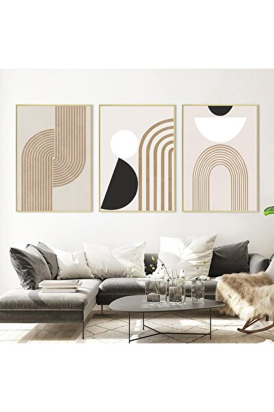 Today Idea لوحة فنية جدارية من طراز بوهو من منتصف القرن، مطبوعات تجريدية بخطو...