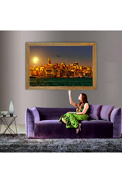 Lioncraft İstanbul Galata Kulesi Manzaralı Tablosu, Çerçeveli Duvar Tablosu 5...