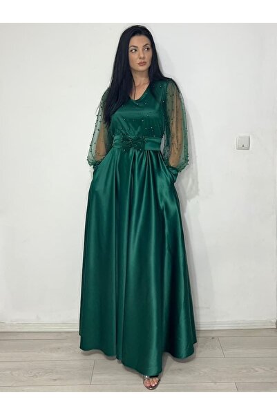 AdyAry Fashion Long elegant taffeta dress