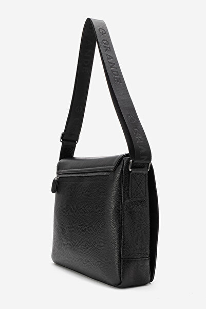 Grande حقيبة جلد طبيعي GD 4253 باللون الأسود