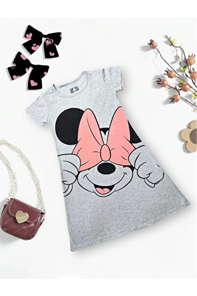 1way Girls' cotton dress with Mickey Mouse design