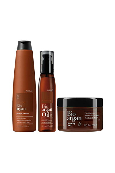 Lakme Bio Argan 2 - Σετ για ξηρά και ώριμα μαλλιά (Σαμπουάν 300ml + Μάσκα 250ml + Λάδι 125ml)