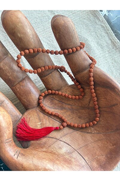 Miamantra Rudraksha Mala Tesbih / Meditasyon Kolyesi (99'lu) Rudraksha Tohum ...