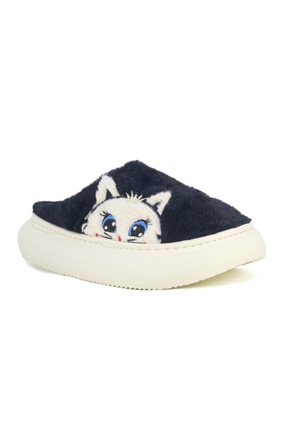 Auris Hayvanlı Eva Ev Terliği-Kedi Desenli