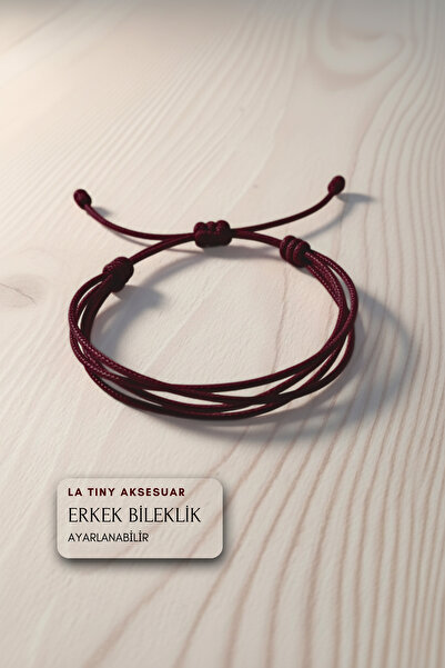 LA TINY AKSESUAR أساور رجالية متعددة - أساور قابلة للتعديل
