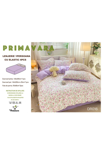 FIONNA.RO Fine Cotton Underwear, Crepe Texture, 1 Person, With Elastic - Roses