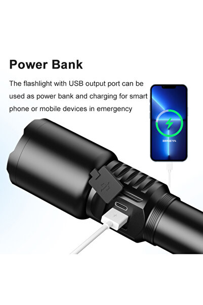 Generic Aluminium Alloy Tactical Flashlight LCD Numerical Display LED Zoomable Waterproof Torch