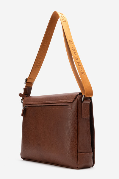 Grande Gd 4253 Genuine Leather Briefcase Taba