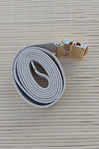İZMİR ASKERİ MALZEME Sand Beige Colored Metal Buckle Navy Chief External Wove...