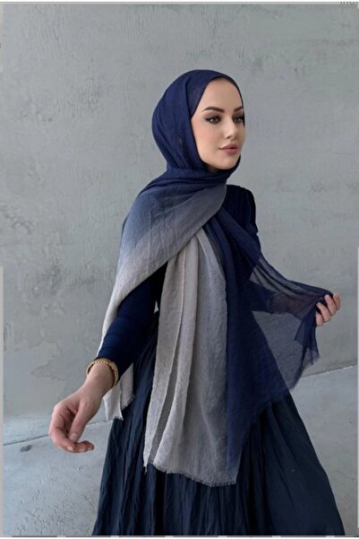 ALLURİNG Degrade Konfor Şal Lacivert