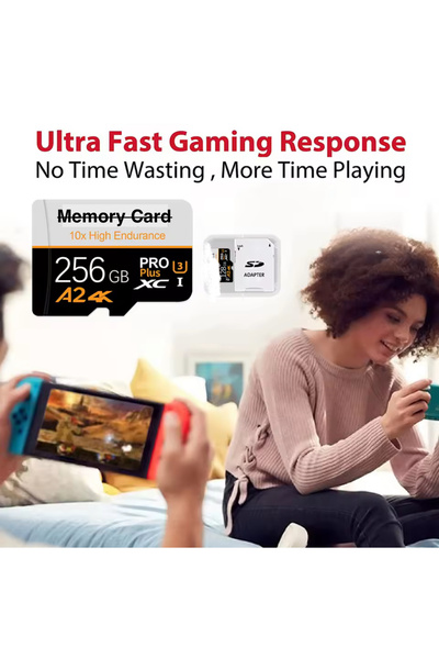 Generic 256GB Micro SD Memory Card – High Endurance 10X Pro Plus | 4K Ultra HD, V30, U3, Class 10 |
