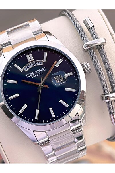 Tom Jones Men's Wristwatch with Bracelet Gift Steel Cord 3 Atm Water Resistant 2 Years Warranty 10072.