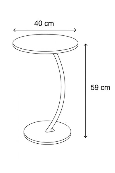 BEC60 Modern side table (C-Shape)