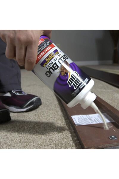 HotShot Bed Bug Killer Dust With Diatomaceous Earth For Insects 8 Ounces, Treatment For Bed Bugs