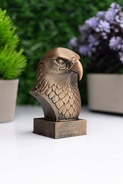 Makerpax Kartal Büst Heykel – El Yapımı Dekoratif Figür 12cm – Masa Üstü Süs Eşyası
