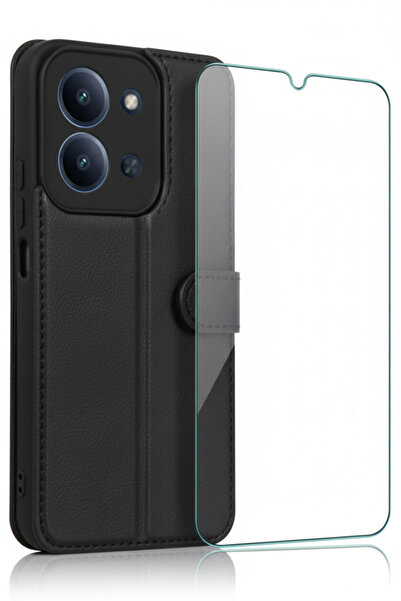 Hatreds Xiaomi Redmi 15C Uyumlu Kapaklı Ve Cüzdanlı Deri Kılıf + Ekran Koruyucu