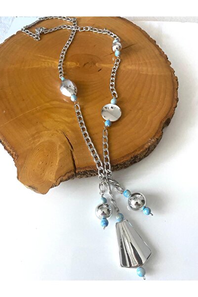 canan dizayn Bohemian Unstable Chain Shiny Silver Plated Style Necklace