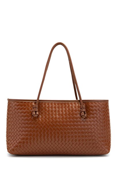 Daj Company Women's Tote Handbag and Shoulder Bag with Knitted Detail