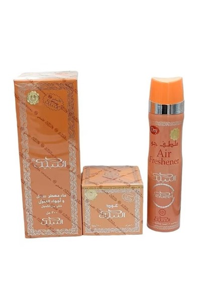 Nabeel عودالنبيل 60 جرام ملطف جو 300مل معطر فراش 300مل