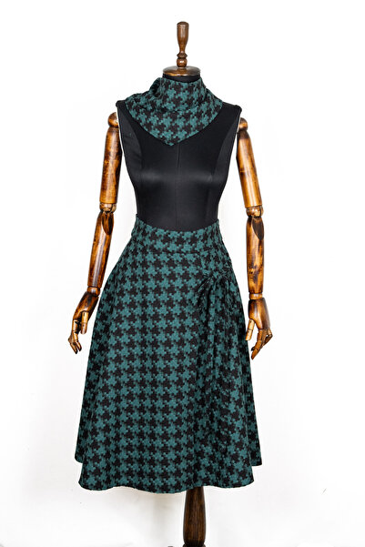 Sihirli Düğmeler Flared Skirt