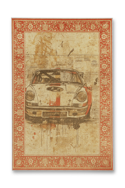 Rugs Modern Halı MOSSO Μπλε Μωβ Αποχρώσεις Εθνικά Λουλούδια με Σχέδιο Υφαντή ...