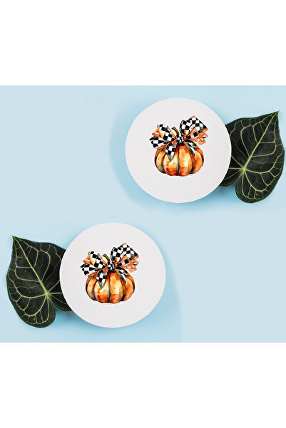 cuboo home Pumpkin Coasters 2 Pieces 9 cm