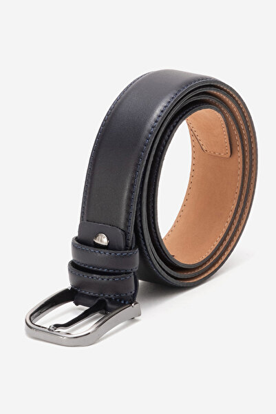 Dericlub Costum pentru bărbați din piele naturală, 3,5 cm, cu centură clasică...