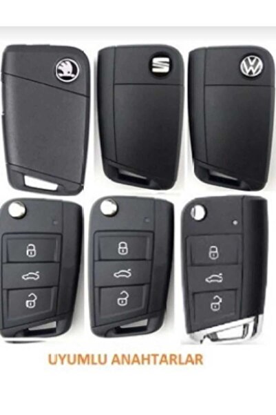 GMA KEYS Golf 7 Golf 7.5 Tiguan Polo T-Roc T-Cross Nano Key Protection Case Green Gold Color