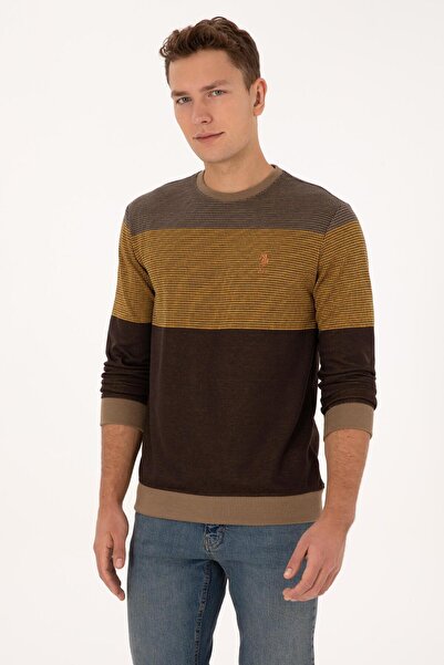 U.S. Polo Assn. Men's Color Blocked Crew Neck Sweatshirt