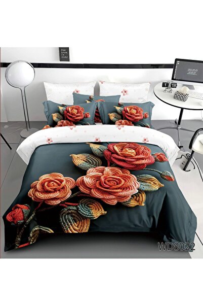 Primavara Double bed bedding 5D DIGITAL PRINT flowers with elastic 5D17