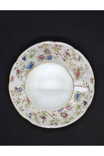 ABBETC Balmoral Castle Bone China Floral Double Coffee Cup 130 ml