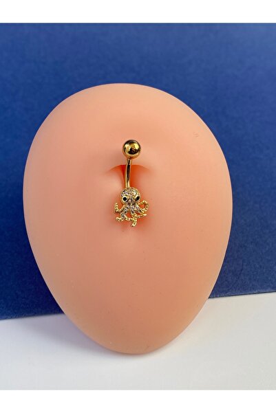 kurukafagift Çelik Göbek Piercing Ahtapot Figürlü