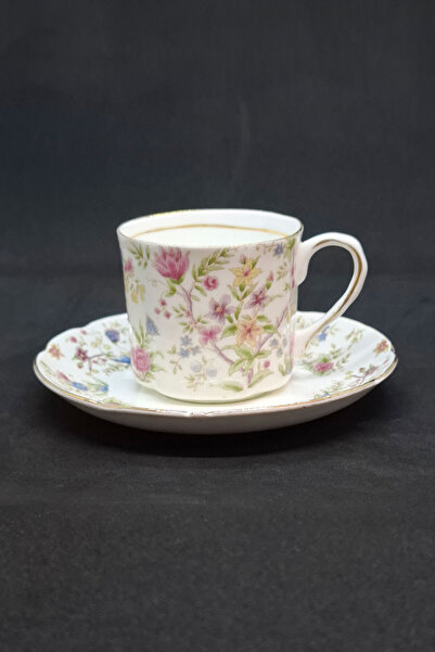 ABBETC Balmoral Castle Bone China Floral Double Coffee Cup 130 ml