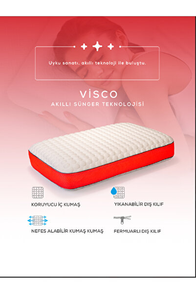 PUFYMAX visco ortopedik klimalı yastık,boyun destekli omurga dostu hava kanal...