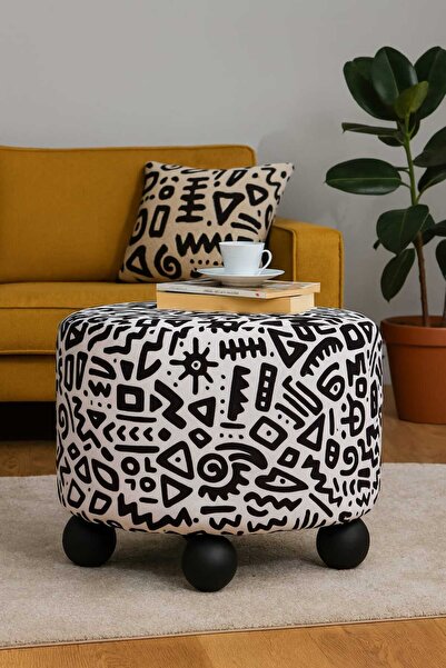 PUFMANYA POLO PREMİUM X LARGE 45 CM X 45 CM DOĞAL GÜRGEN AYAKLI ÇOK AMALI PUF KOLTUK