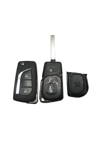 Toyota Carcasă cheie rabatabilă, 2 butoane, cu suport pentru baterie, lamă VA2T